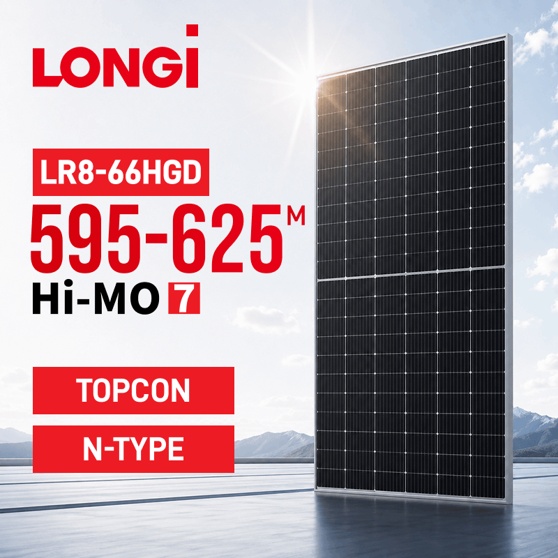 LONGi Hi-MO7 Bifacial 595-625M LR8-66HGD Solar Panel